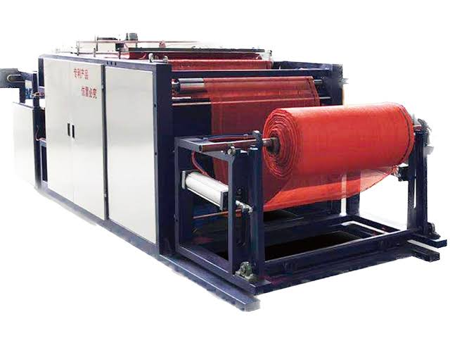 Leno mesh bag manufacturing machine inside SR Enterprises factory